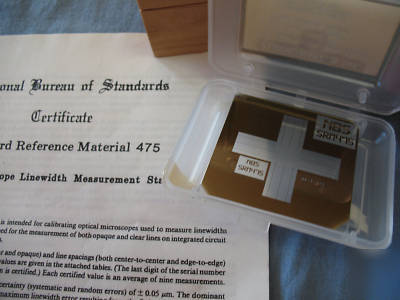 New microscope li idth calibration standard nbs SRM475