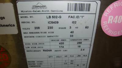 Lb 502 g carpigiani batch freezer mint condition 