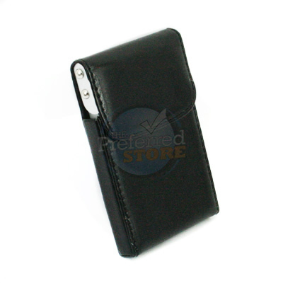 Leather credit id card wallet business card holder case