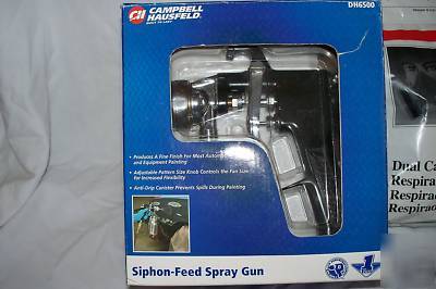 New campbell hausfeld spray gun DH6500 & new respirator