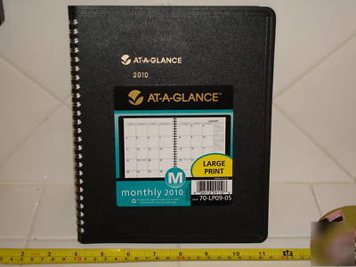 At-a-glance monthly planner, 2010 - large print