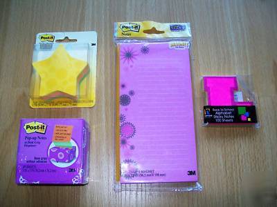 New post-it super sticky notes lot of 4 