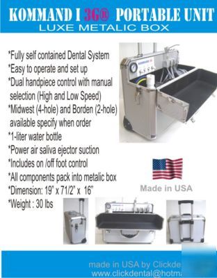 Portable delivery unit dental the luxe full package