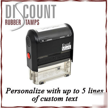 Custom self inking rubber stamp - 5 lines