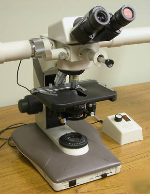 Nikon labophot-2 microscope 5-head multi-view unit 