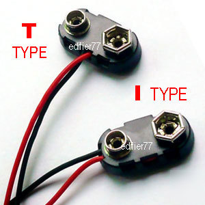 10,t & i type 9VOLT 9V snap on battery clip connector
