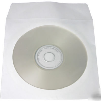 4000 premium white cd dvd paper sleeve window flap 100G