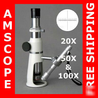 20X-50X-100X stand / shop / measuring microscope + lite