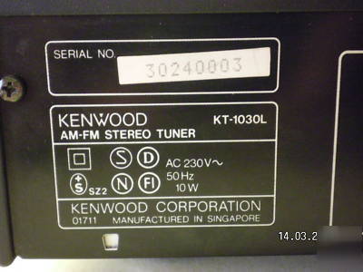 Kenwood quartz synthesizer fm-am stereotuner original
