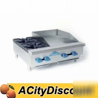 Comstock castle gas counter combo 2 burners, 36 griddle