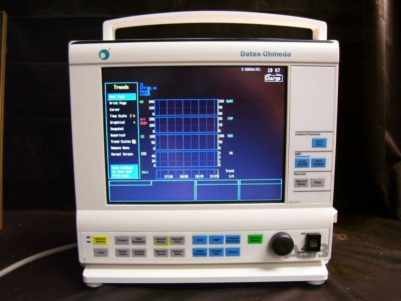 Datex ohmeda as/3,AS3 compact portable patient monitor