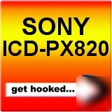 Sony icd PX820 digital voice recorder 2 gb flash memory