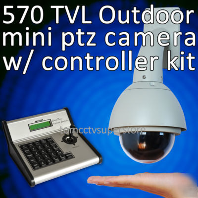 Cctv 570TVL outdoor mini 300Â°/s ptz camera keyboard kit