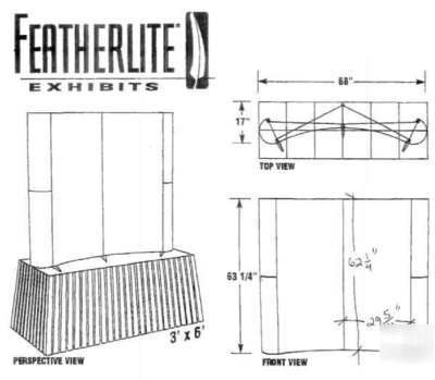 Featherlite tabletop portable modular display burgundy