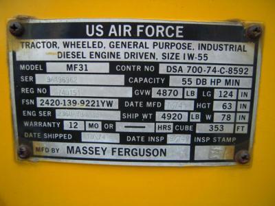 Massey ferguson MF31 65HP diesel
