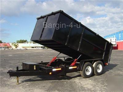 New 2010 7X14 7 x 14 hydraulic dump equipment trailer