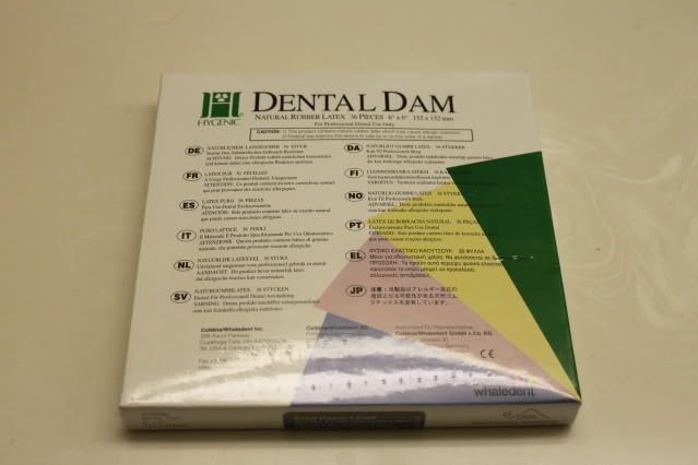 Hygenic latex rubber dental dam, extra heavy. 6
