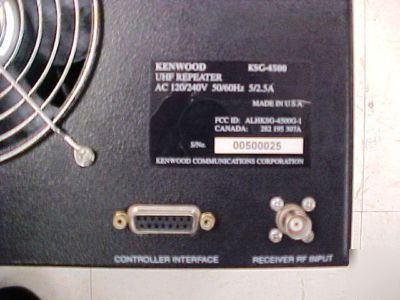 Kenwood ksg-4500 uhf repeater