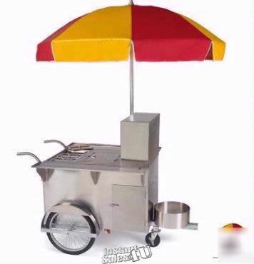 New the authentic york hot dog vendor cart grill burner