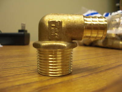 PXLM0404 forged brass pex fitting ip male elbow