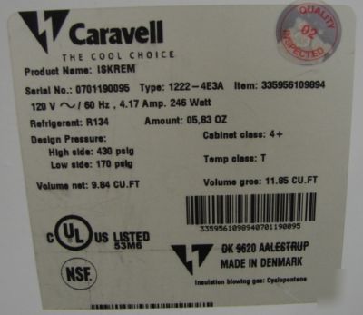 Caravell iskrem bunker freezer w/lid, 47.5