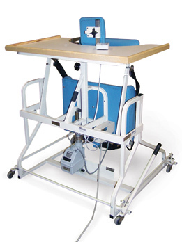 Hausmann model bariatric 500 lb electric stand-in table
