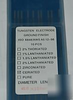 Tungsten electrodes ceriated grey 1.6&2.0&2.4 @10 pcs