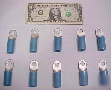 10 large solid copper wire cable lugs terminals sz 1/0