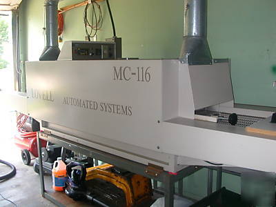 Lovell mc-116 smt reflow oven 30â€ wide x 10â€™