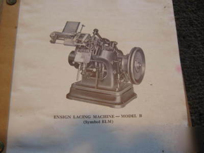 Usmc ensign lacing machine model b parts book