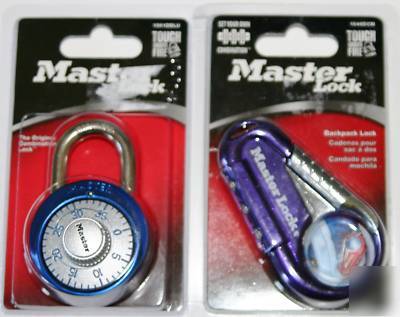 New master lock blu combination lock & backpack lock