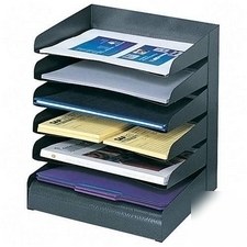 Safco 6 tiers letter-size desk tray sorter 3128BL