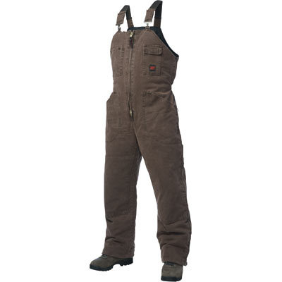 Tough duck washed insulated overall - medium, chestnut