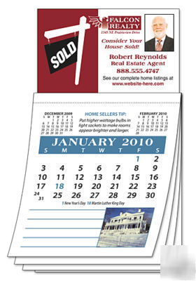 300 business card calendar magnets with tear off months