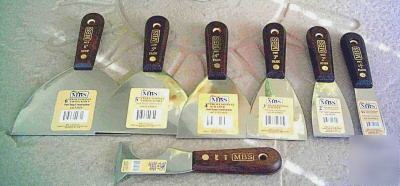5 in 1 plus 6 drywall putty taping knives 1-1/4 - 6
