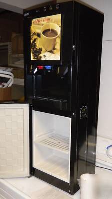 Coffee, tea, and cocoa maker with mini fridge