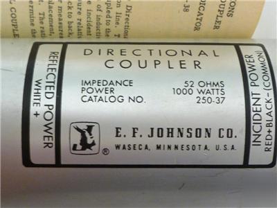 E.f. johnson 250-37 1KW directional coupler, matchbox