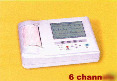 6-ch ecg ekg machine +interpretation electrocardiograph