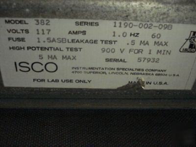 Isco dialagrad 382 lab gradient pump hplc warranty