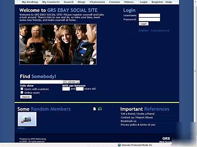 Social networking/community, live chat website