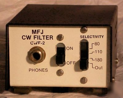 Mfj cw filter - great selectivity
