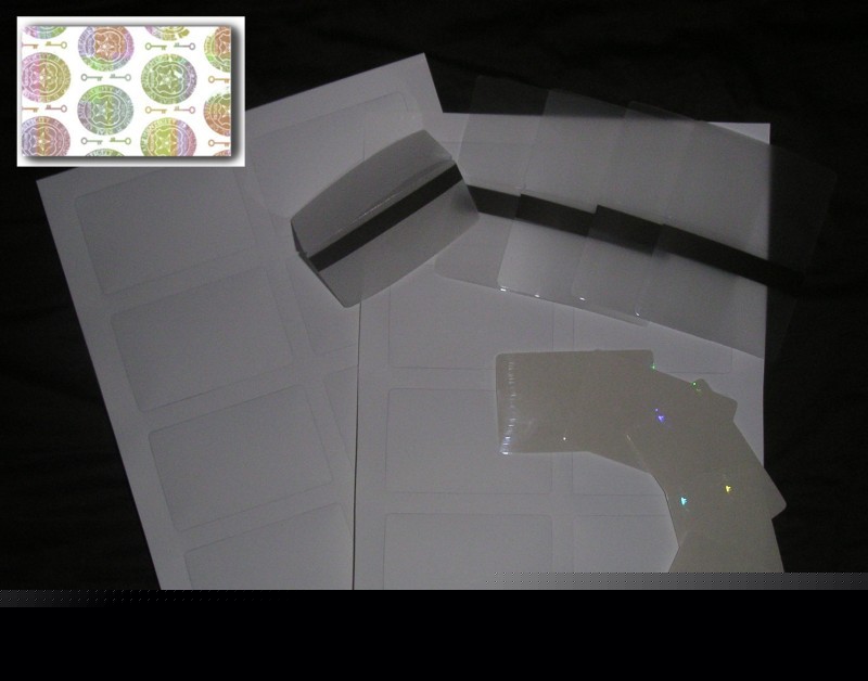 5 id card making kit - matte butterfly pouches, teslin