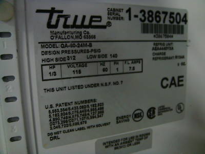 True 60MEGA top 24 pan sand. prep table qa-60-24M-b