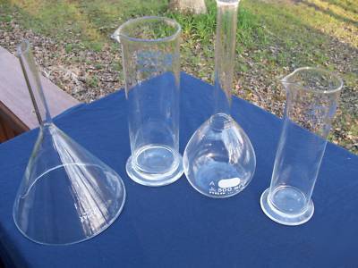 Assorted laboratory glassware