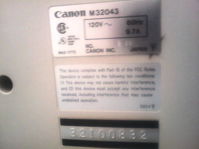 Cannon microprinter 90-w/ books & manuals=ex-con-cheap 