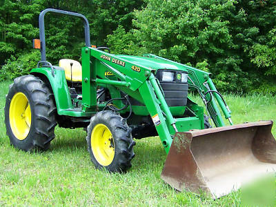 John deere 4400 4X4 compact diesel tractor loader 35HP