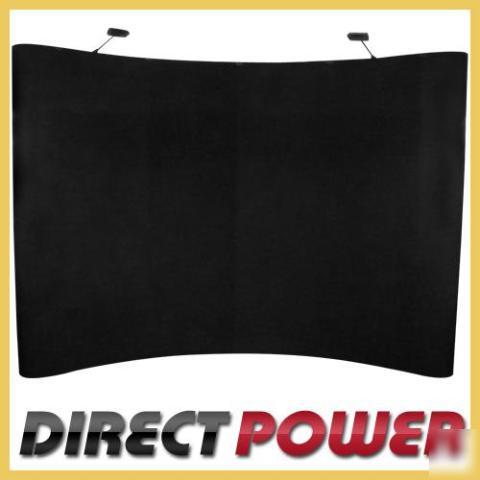 New 10' trade show pop up display exhibit booth black