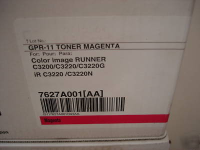 New (4) canon gpr-11 color toners & genuine- 3 bl & m