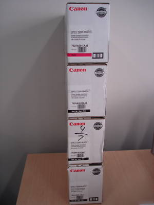 New (4) canon gpr-11 color toners & genuine- 3 bl & m