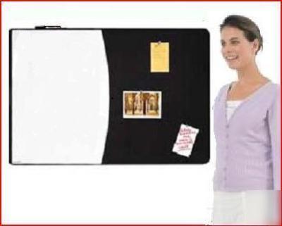 New quartet 36 x 24 dry erase and foam bulletin board 